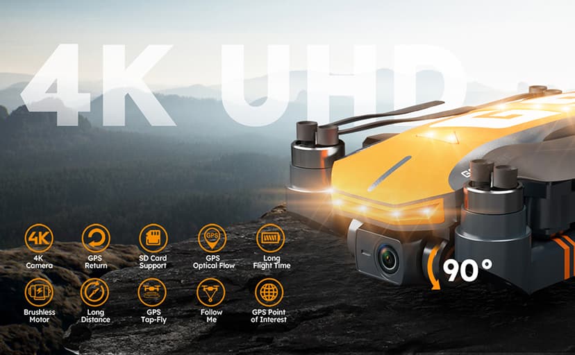 GPS Drones with 4K Camera for Adults with Brushless Motor and Follow Me Mode,Long Flight Time and Distance,5G FPV Transmission and Auto Return,G9 Foldable RC Quadcopter for Beginner,Under249g (Dark gray)