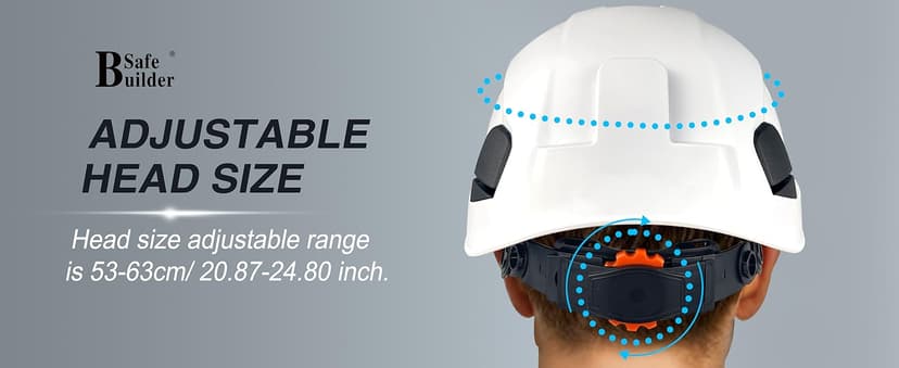 Construction Safety Helmet ABS Hard Hat Adjustable Ventilation System Hardhats Industrial Work Head Protection for Men Certified ANSI/ISEA Z89.1