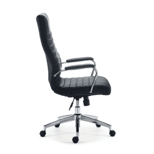 STAPLES Bentura Ergonomic Manager & Executive Office Chair, High Back Swivel, Adjustable Height, Bonded Leather, Black