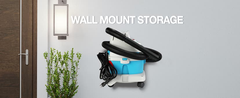 Shop-Vac 1.5 Gallon 2.0 Peak HP All Around EZ Wet/Dry Vacuum, Portable Compact Shop Vacuum, 3 in 1 Function with Wall Bracket & Multifunctional Attachments for Home, Apartment, Vehicles, 5895100