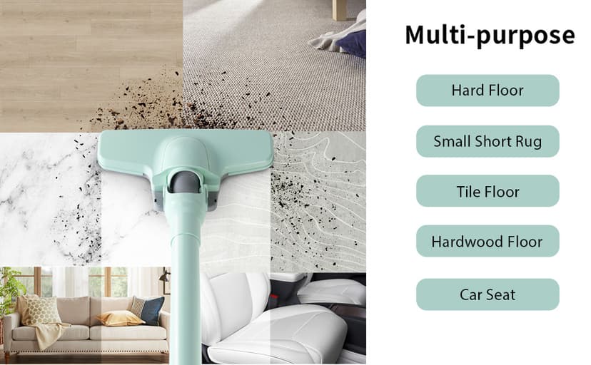 Stick Vacuum Cleaner, Corded Handheld Vacuum Cleaner Mini Electric Broom for Pet Hair Hardwood Floor Cat Litter Cleaning (13ft-Cord)