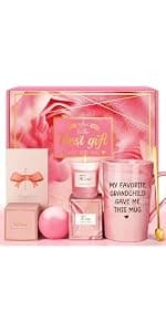 Unique Christmas Gift Baskets Set, Personalized Spa Presents for Birthday, Valentines, Mothers Day Eletorot Gifts for Mom from Daughter Son, Wife, Grandma, Sister, Friend B0D814KBSQ