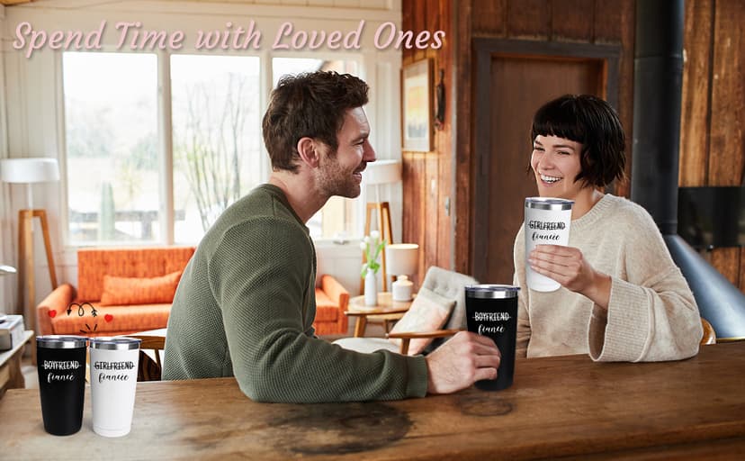 Engagement Gifts for Couples Women, Cool Wine Engaged Tumbler Gift Set Newly Presents for his and her him Fiance Fiancee Friend, Girlfriend Boyfriend Ideas with Straws, Socks, Candle & Greeting Card