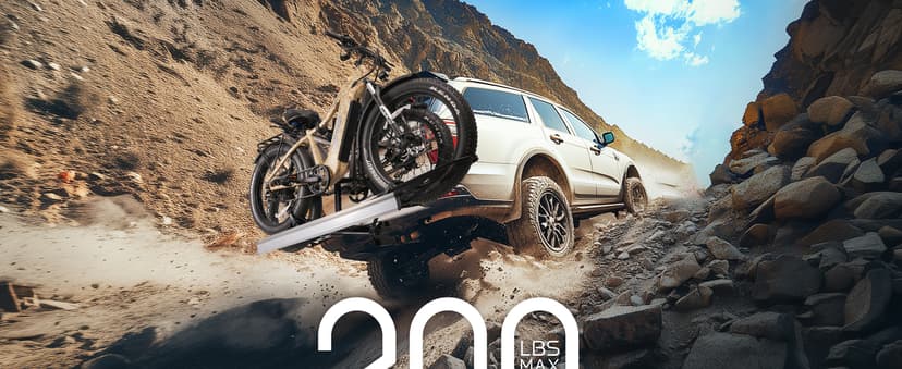 Young Hitch Mount Bike Rack with Ramp, 200 lbs. Capacity for 2 E-Bikes, Fat Tire and Standard, fits Cars, SUVs, RVs, Trailers with 2 Inch Receiver