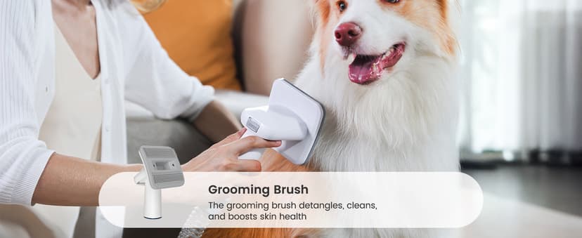 oneisall Dog Grooming Vacuum, Pet Grooming Vacuum with Clipper Nail Grinder, 1.5L Dust Cup Dog deshedding Brush with 7 Tools for Shedding Pet Hair, Home Cleaning(Blue)