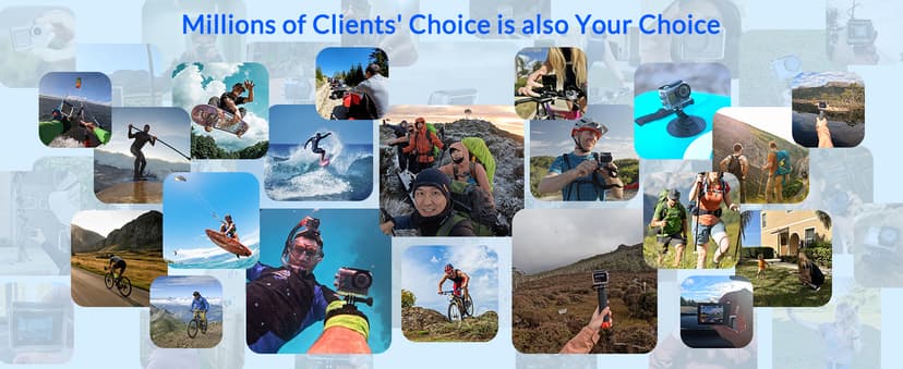 icefox i8 20MP 5X Zoom Action Camera with EIS, WiFi Remote Control, Waterproof Underwater Camera for Snorkeling Cycling Vlogging