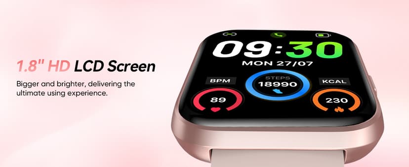 Fitpolo Fitpolo Smart Watches for Women Android iPhone, 1.8'' Women Smartwatch with Alexa Built-in, Bluetooth Calls, IP68 Waterproof, 7 Days Battery, Heart Rate/Sleep/SpO2 Monitor, 110 Sports Mode