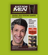 Just for Men Control GX Grey Reducing Shampoo, Gradual Hair Color with Keratin for Stronger Thicker and Healthier Looking Hair, 4 Fl Oz - Pack of 1 (Packaging May Vary)