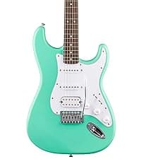 Fender Squier Debut Series Stratocaster HSS Electric Guitar, Beginner Guitar, 2-Year Warranty, Includes Free Lessons, Sea Foam Green with Satin Urethane Finish