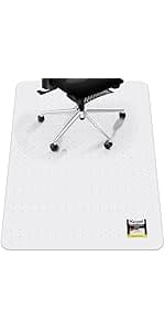 Kuyal Clear Chair mat for Hard Floors 36 x 48 inches Transparent Floor Mats Wood/Tile Protection Mat for Office & Home (36" X 48" Rectangle)