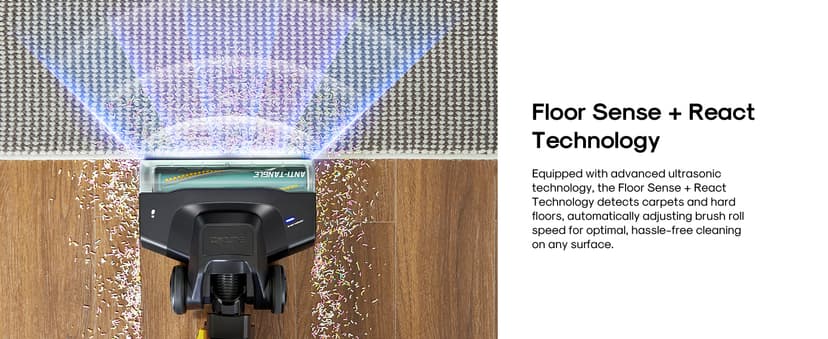 Eureka FlexReach Plus Bagless Upright Vacuum Cleaner for Home,Pet Vacuum for Carpet and Hard Floor, Lift-Up Vacuum with Flooring Type Sensor, HEPA Filter,Anti-Tangle, NEU652, Green