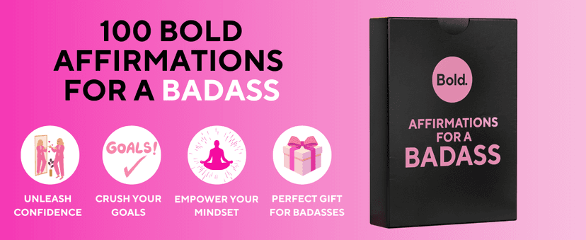 Badass Affirmation Cards - 100 Daily Motivational and Inspirational Affirmations for Women - Gifts for Women, Best Friend, and Self Care