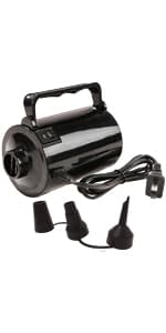 Electric Air Pump Portable 460W Quick-Fill Air Pump Air Flow 45CFM 2.1PSI with Hose 5 Nozzles 120V AC Inflator Deflator Pump for Air Mattress Air Bed Inflatable Cushion Boat Swimming Ring