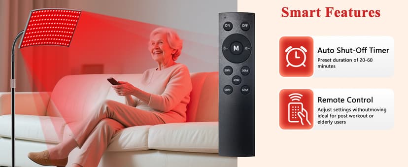 Red Light Therapy for Body Face Infrared Light Therapy for Body with 660nm & 850nm Near Infrared LED Red Light Therapy Panel at Home Protective Glasses for Home Use, Gift for Women Girl B0FH6FN9ZL