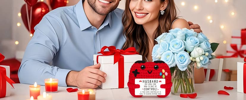 Busy Gaming Life Crochet Game Controller Husband Gift for Christmas Fathers Day Birthday, Best Husband Ever Gifts for Wedding Anniversary from Wife, Christmas Stocking Stuffers