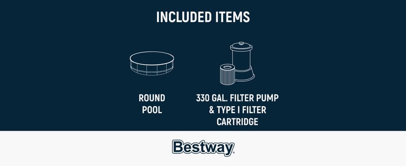 Bestway Steel Pro MAX 10' x 30" Above Ground Pool, Round Metal Frame Outdoor Swimming Pool Set with Filter Pump & Type I Cartridge, Gray