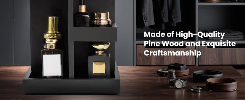 Wooden,Rotating,Perfume Organizer,Anniversary Idea for Husband,Mens Organizer,for Boyfriend,Brother,Dad Birthday Gift for Him EXIN DECHEN Cologne Organizer for Men,Cologne Stand,Birthday Gifts for Men B0F18ZM7JL