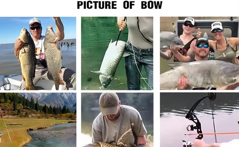 Bowfishing Bow Kit with Arrow Ready to Shoot Right Handed 15-45 LBS Draw Length 18"-29.5" Adjustable,Axle-to-Axle: 34.2",Complete Compound Bow Fishing Kit 2024 New