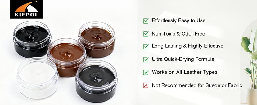 Medium Brown Leather Repair Kit - Recoloring Balm & Dye to Restore Scratches, Faded & Aged Leather & Vinyl Couches, Boots, Car Seats & Furniture