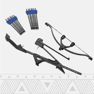 EK Archery Repeating Adder Crossbow 130 lb Cross Bow with 5 Shot auto-loading Magazine Includes 15 Carbon Arrows Bolts. Urban Preppers, Bushcraft, Home Defense, Target Shooters, Small Game Bow Hunting