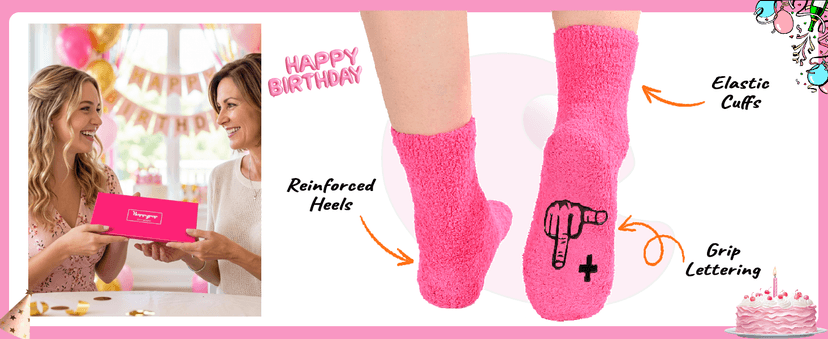 HAPPYPOP 50th Birthday Gifts Ideas - 50 Year Old Gift Socks for Women Men Friends, Turning 50 Gifts