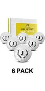 Xeiwagoo Golf Gifts for Men, Unique Initial on Personalized Golf Balls (6 Balls)