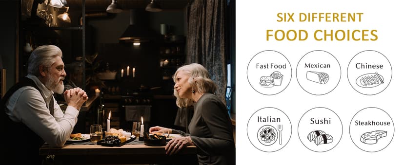 Him Her Couple Gifts for Boyfriend Girlfriend Food Decider 11th Anniversary Steel Date Night Gifts for Husband Wife for Wedding Christmas Valentines Birthday for Women Men