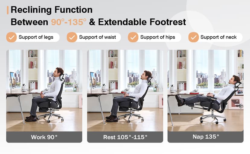 750lbs Big and Tall Office Chair with Wide Thick Seat Cushion,Ergonomic Mesh Office Chairs for Heavy People,Computer Desk Chair with 4D Armrests,Adjustable Lumbar Support for Long Hours Daliy Work