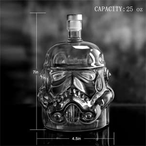 Whiskey Decanter Set Transparent Creative with 2 150ml Glasses, Whiskey Carafe for Brandy,Scotch,Vodka,Gifts for Dad,Husband,Boyfriend