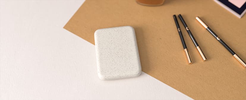 Kintion Wheat Straw Compact Mirror, 1X/3X Magnification, Lighted, Folding, Portable, Eco-Friendly, Great Gift