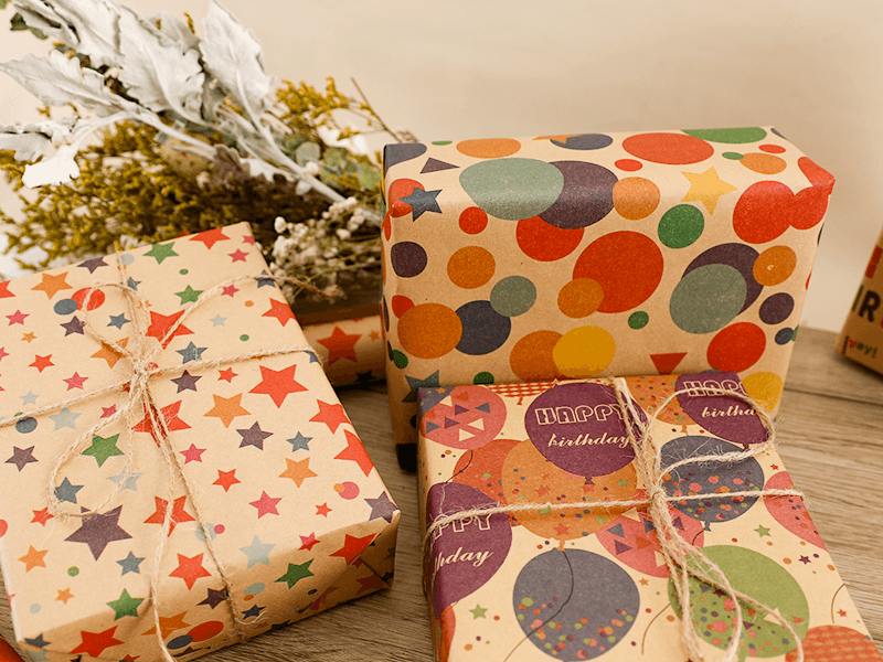 Kraft Wrapping Paper,Colorful Happy Birthday Pattern For Boys Girls, Perfect For Birthday Party, Baby Shower NESCCI Birthday Wrapping Paper,Gift Wrapping Paper Roll-17 inch X 32.8 Feet B0D3X3XZQC