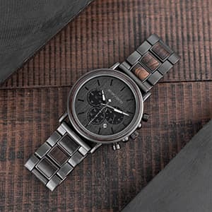 2win Engraved Wooden Watch for Boyfriend My Man Fiancé Husband Customized Personalized Wood Watches for Men Birthday Anniversary Personalized Watch
