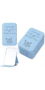 I Can't Say I Do Without You Quote, Proposal Gifts, Travel Small Makeup Mirror, Portable for Bridal Shower Wedding Party Novabright 6 Pcs Bridesmaid Gifts Bulk Bridesmaid Compact Mirror, White B0G6BL8C3R