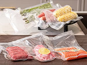 GERYON Vacuum Sealer Machine – Automatic Food Vacuum Sealer for Dry & Moist Food, Compact with LED Touch Panel, Includes Zipper Bags & Roll, Perfect for Sous Vide & Freezer Storage (Silver)