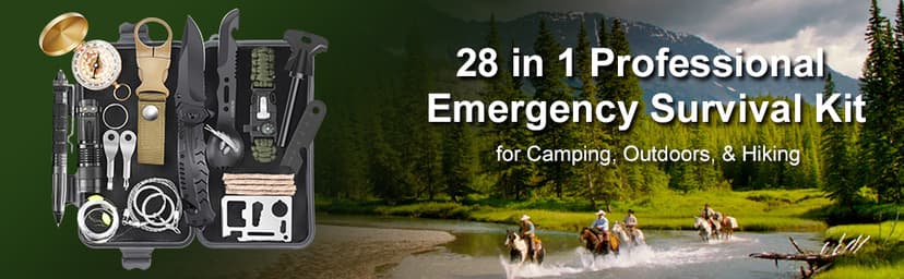 Gifts for Men Dad Christmas Husband Teenage Boy, Survival Kit 28 in 1, Survival Gear Tool Emergency Tactical Equipment Supplies Kits for Families Outdoors Camping Hiking Adventures B09DPFD2DP