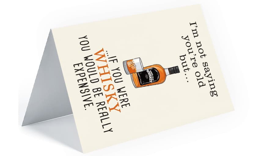 Greeting Card, Birthday Card for Husband, Men, Boyfriend, Him, Funny Gift, Happy Birthday, Premium 400gsm Cardstock