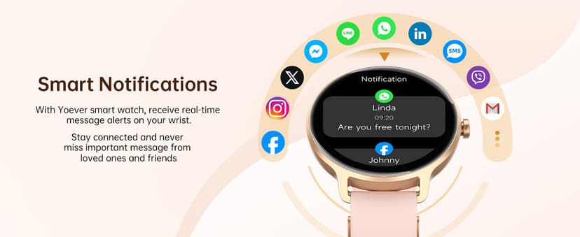 Smart Watch for Women, 1.27" AMOLED Screen Smartwatch with Answer/Make Call for iPhone/Android/Samsung, Fitness Tracker with 120+ Sport Modes, Heart Rate/Sleep/Health Monitor, IP68 Waterproof, 2 Bands