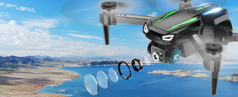 Drone with 1080P Camera, Foldable Remote Control Quadcopter for Adults Beginners, Mini Drone with Stable Hover, Waypoint Fly, 3D Flips, One Key Start, 2 Batteries, Easy to Fly Indoors & Outdoors