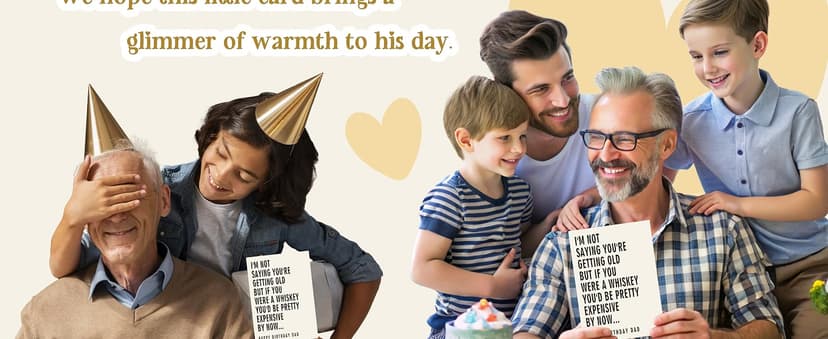 Whiskey Humor Birthday Decoration for Father, Happy Birthday Dad Card with Printed Message Inside FANCYLUCKY Funny Birthday Card Gift for Dad from Son Daughter B0GY3N7SWG