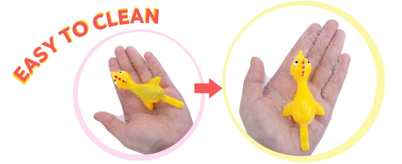 POPLAY 42PCS Flying Chicken Slingshot, Party Favors Treasure Box Toys for Kids 4 to 8, Flicking Rubber Chickens Finger Toys for Christmas Stocking Stuffers, Classroom Prizes, Xmas Gifts Goodie Bag