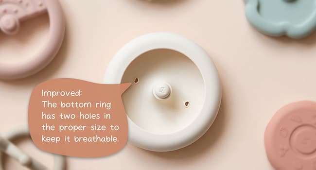 Moonkie Stacks of Circles Soft Teething Toy | Educational Learning Baby Toy | Stacking Ring Toys for Babies Boy and Girl | 7 Piece Teethers Set