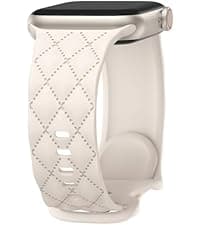 Witzon Floral Band Compatible with Apple Watch Bands For Women 40mm 41mm 38mm 42mm 44mm 45mm 46mm 49mm, Engraved Cute Flower Silicone Dressy Strap for iWatch Series 11 10 9 8 7 6 5 4 3 2 SE Ultra