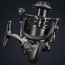 Fishdrops Spinning Fishing Reels 12+1BB Ultra Lightweight Carved Aluminum Spool Reels Affordable Smooth Spinning Reels