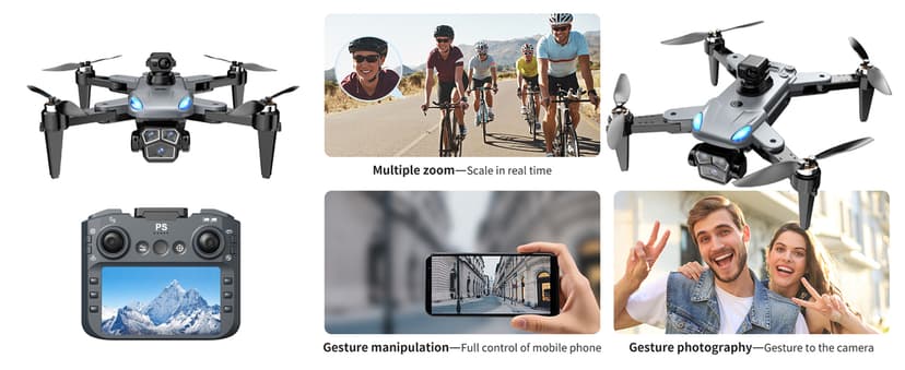 Drone with Camera for Beginners and Adults 4K, Foldable Remote Control Quadcopter, Altitude Hold, One Key Start, 3D Flips, 2 Batteries