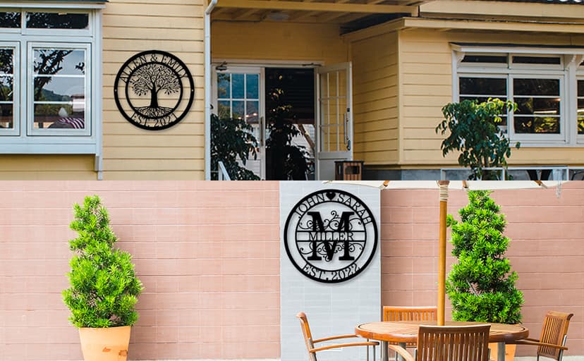 Custom Metal Sign - Personalized Name Sign - Family Sign - Outdoor Metal Wall Art Home Decor - Personalized Gift for Couple - Anniversary Wedding Gift