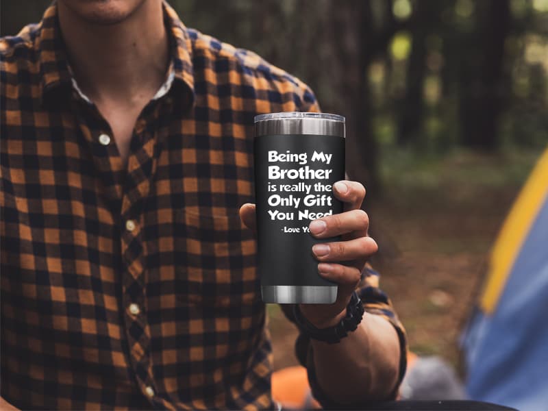 NewEleven Gift For Brother From Sister, Bro - Best Birthday Gift For Big, Little Brother, Siblings, Brothers In Law - Funny Gag Gifts For Men - 20 Oz Tumbler