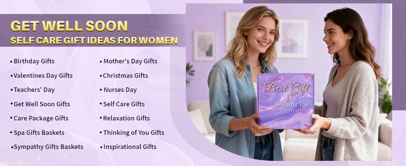 Birthday Gift for Women, Luxury Self Care Spa Gift Basket with Blanket for Mom, Wife, Sister, Friend, Girlfriend, Grandmother, Get Well Soon & Christmas gift for Her B0FKMYHG7N