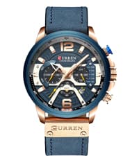 FANMIS Mens Luxury Watches Business Chronograph Dress Waterproof Leather Strap Analog Quartz Wrist Watch