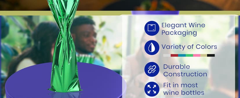 MT Products Metallic Mylar Wine Red Gift Bags for Bottles Sparkle Look - Great for a Wine Pull - (25 Pieces) (Ribbon and Rope Not Included)