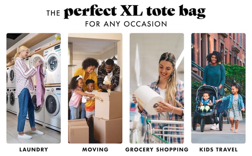 Fit & Fresh Large Beach Bag for Women - Extra Large Travel Tote With Pockets